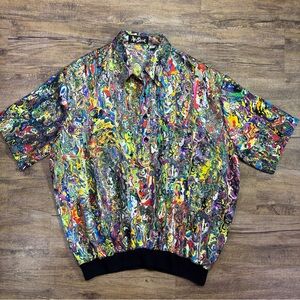 Alan Stuart Multicolor Abstract Men's Shirt